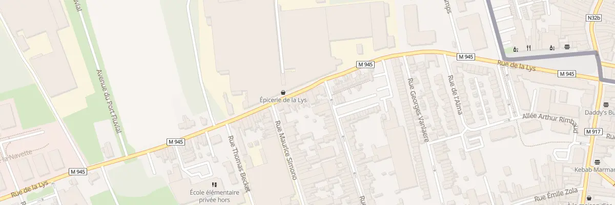 Plan du 87 Rue de la Lys à Halluin