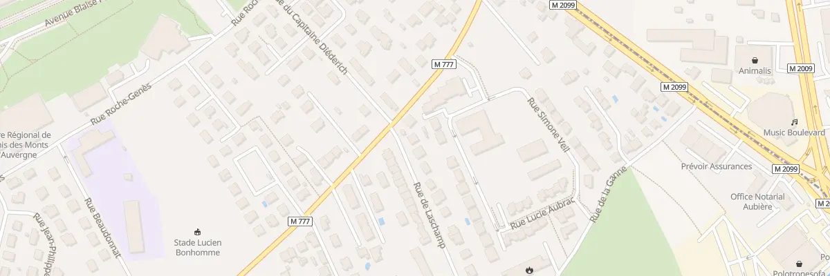 Plan du 3 Rue de Laschamp à Aubière