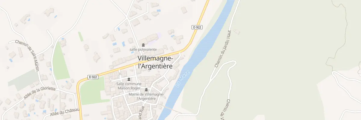 Plan du 1 Rue Droite à Villemagne-l’Argentière