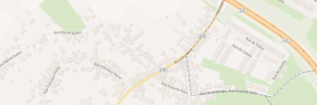 Plan du 2 Rue Marcel Bultez à Waziers