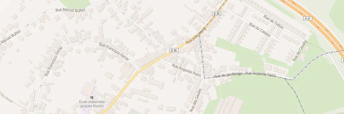 Plan du 92 Rue Jules Ferry à Waziers