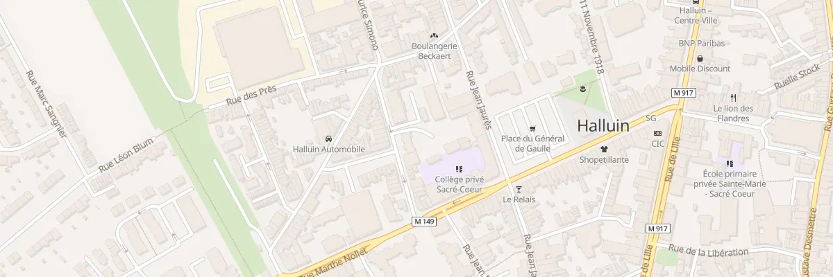 Plan du 14 Rue Maurice Simono à Halluin