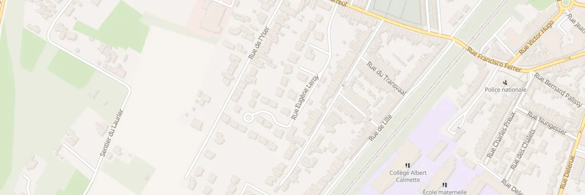 Plan du 22 Rue Eugène Leroy à Wasquehal