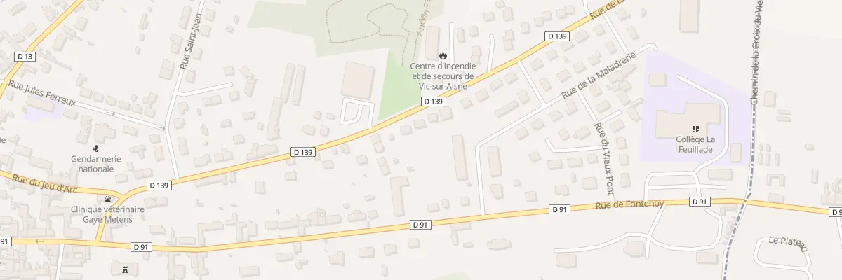 Plan du 34 Rue de Rivière à Vic-sur-Aisne