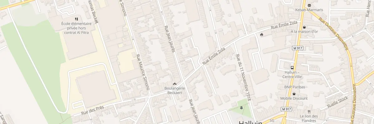 Plan du 3 Rue Jean Jaures Cour Beyls à Halluin