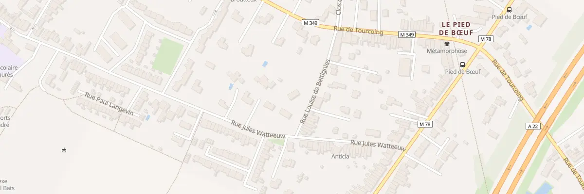 Plan du 1 Rue Louise De Bettignies à Roncq
