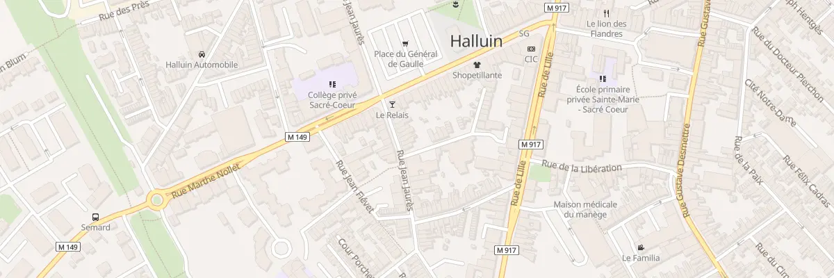 Plan du 32 Rue Jean Jaurès à Halluin