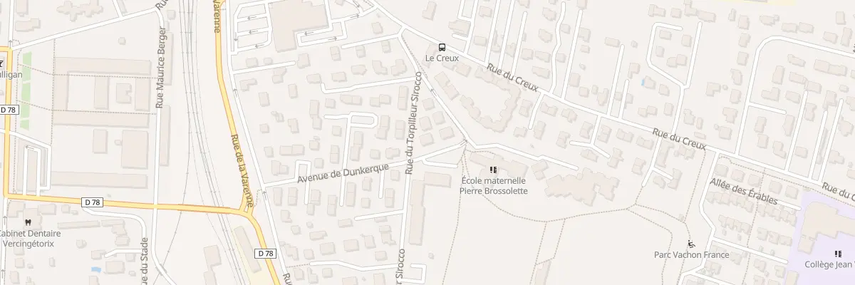 Plan du 46 Av de Dunkerque à Riom