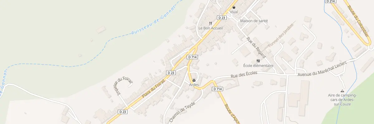 Plan du 4 Rue de la Poste à Ardes