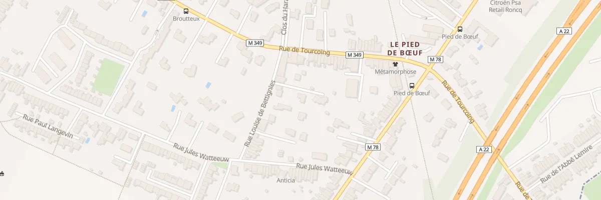 Plan du 6E Rue Louise De Bettignies à Roncq