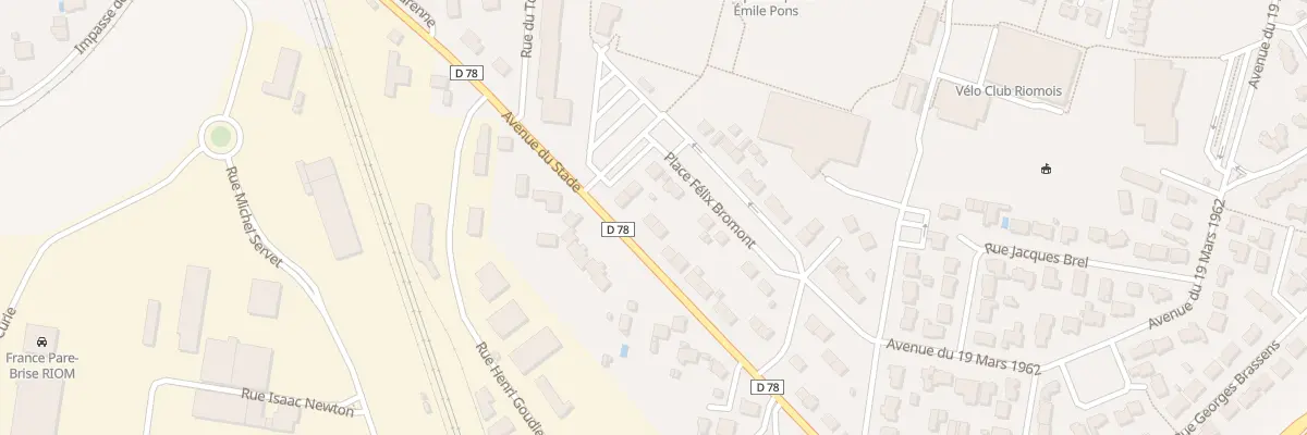 Plan du 6 Av du Stade à Riom