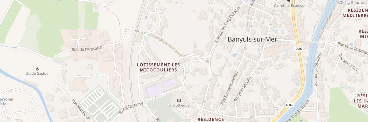 Plan du 25 Rue Michel Grau à Banyuls-sur-Mer