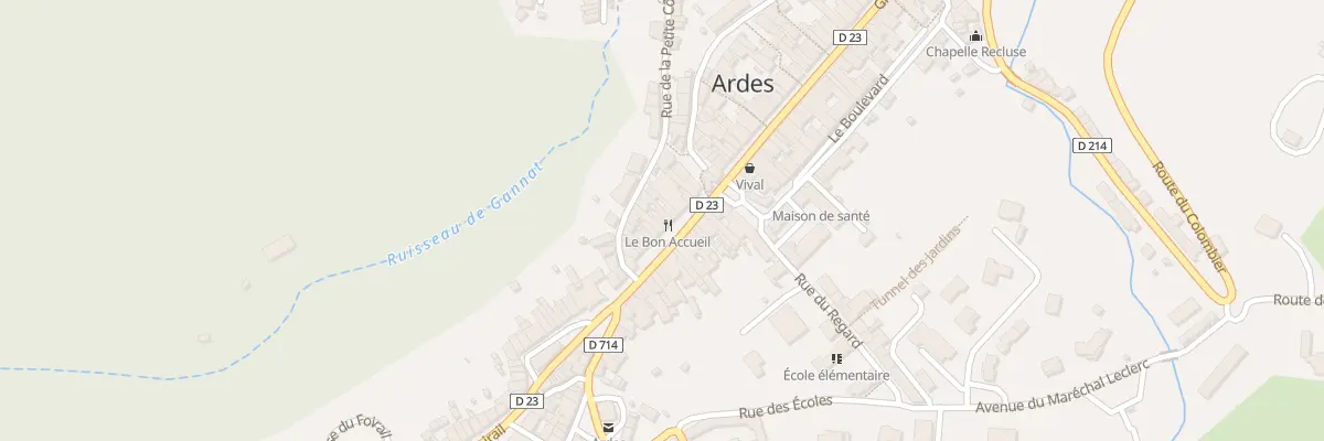 Plan du 14 Rue du Commerce à Ardes