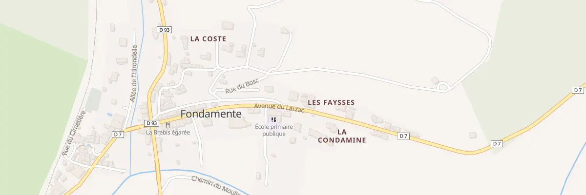 Plan du 25 Av du Larzac à Fondamente