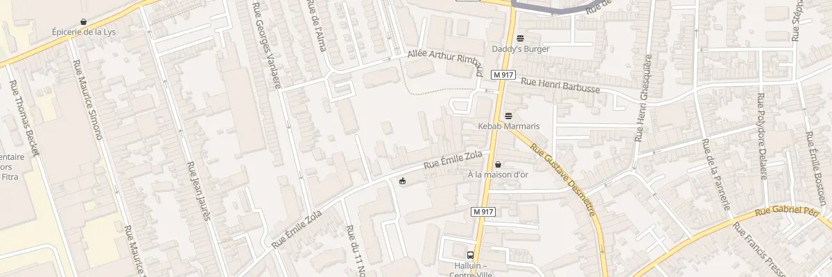 Plan du 16 Rue Émile Zola à Halluin