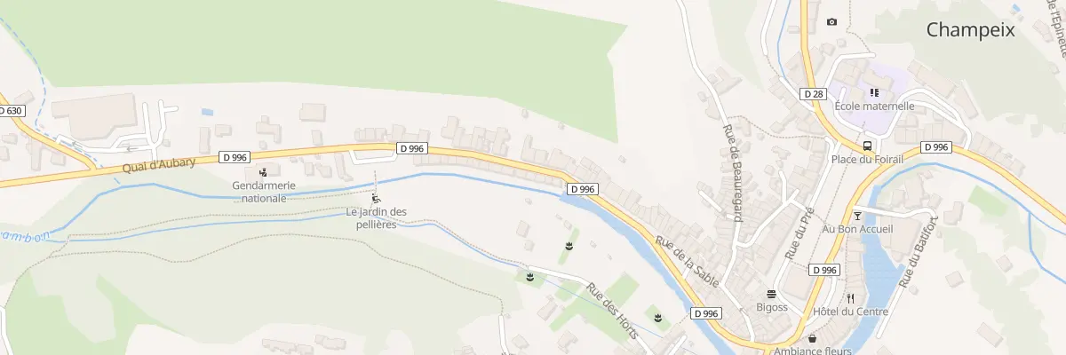 Plan du 13 Quai d’Aubary à Champeix