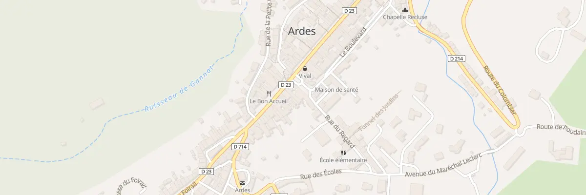 Plan du 7 Rue du Commerce à Ardes