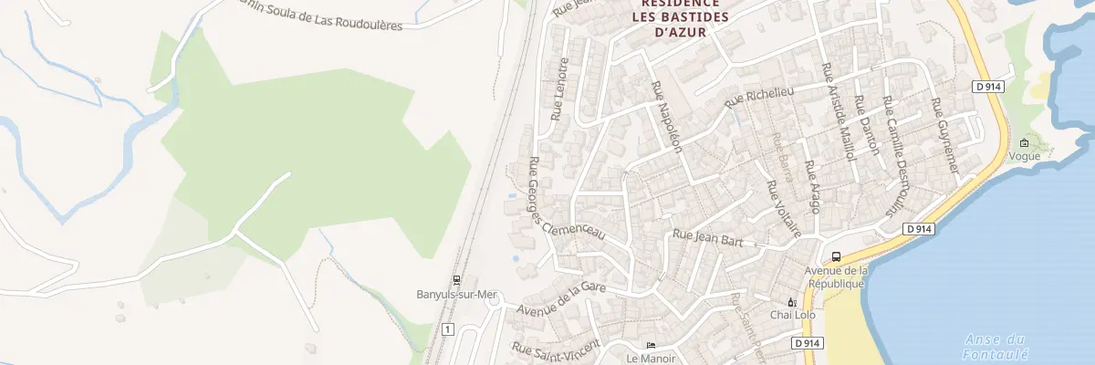 Plan du 34 Rue Georges Clemenceau à Banyuls-sur-Mer