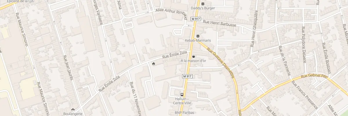 Plan du 5 Rue Émile Zola à Halluin