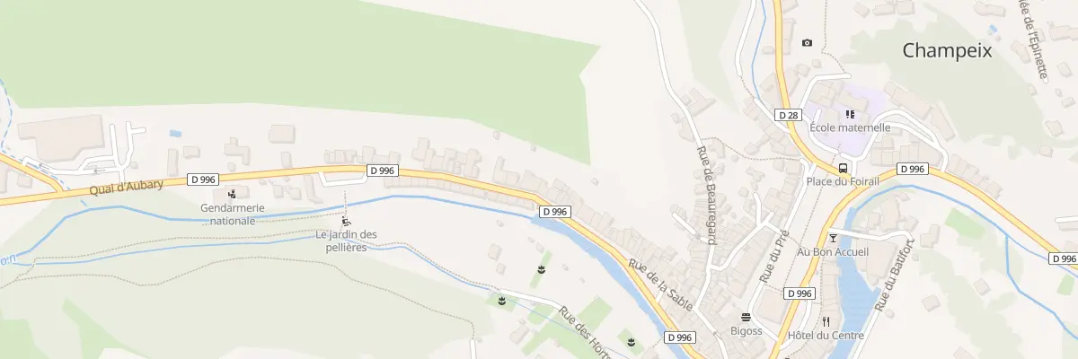 Plan du 48 Quai d’Aubary à Champeix