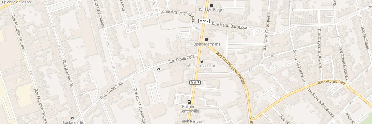 Plan du 1 Rue Émile Zola à Halluin