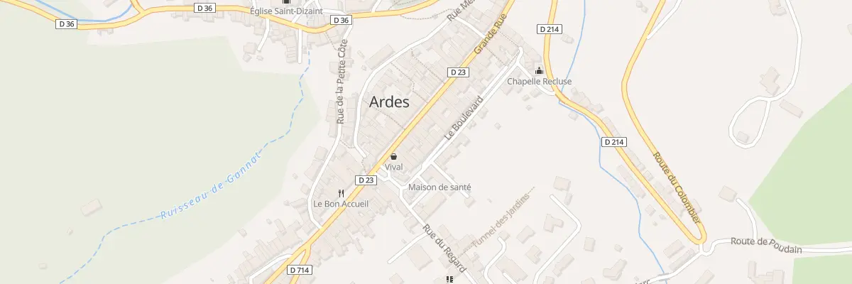 Plan du 6 Rue le Boulevard à Ardes