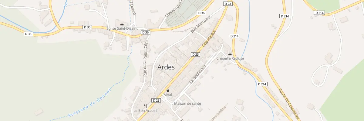 Plan du 42 Rue Grande Rue à Ardes