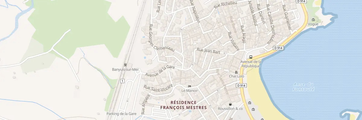 Plan du 1 Rue Georges Clemenceau à Banyuls-sur-Mer
