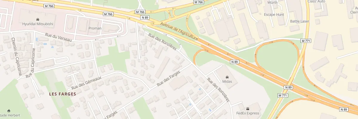 Plan du 24 Rue des Ronzieres à Clermont-Ferrand
