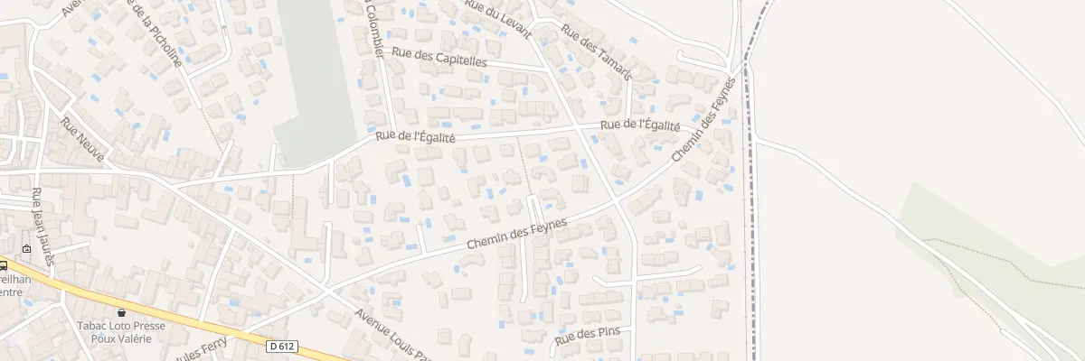 Plan du 25 Che de Feynes à Maureilhan