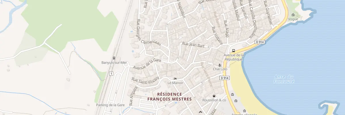 Plan du 2 Rue Georges Clemenceau à Banyuls-sur-Mer