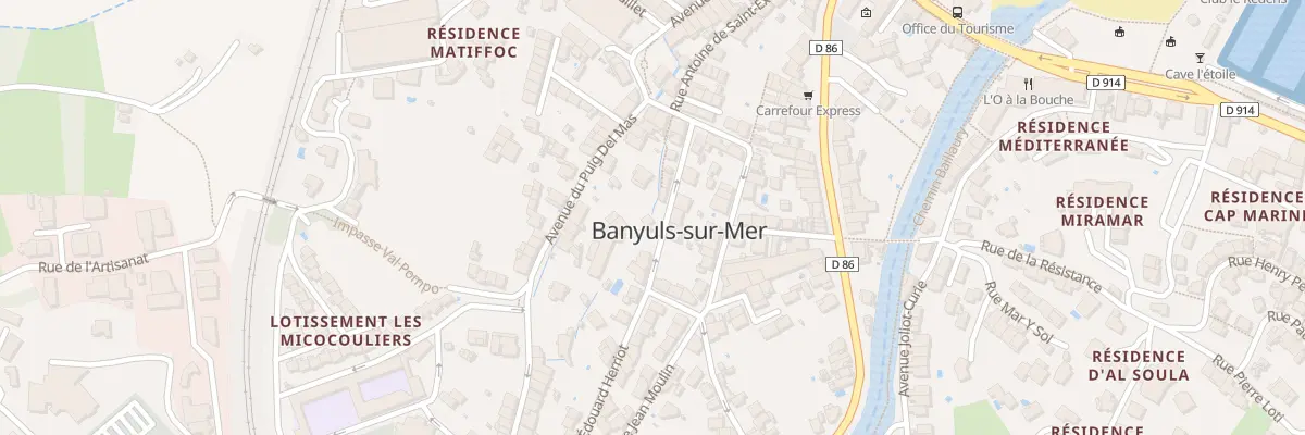 Plan du 12 Rue Edouard Herriot à Banyuls-sur-Mer