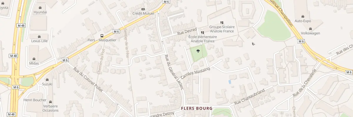 Plan du 36 Rue du General Leclerc à Villeneuve-d’Ascq