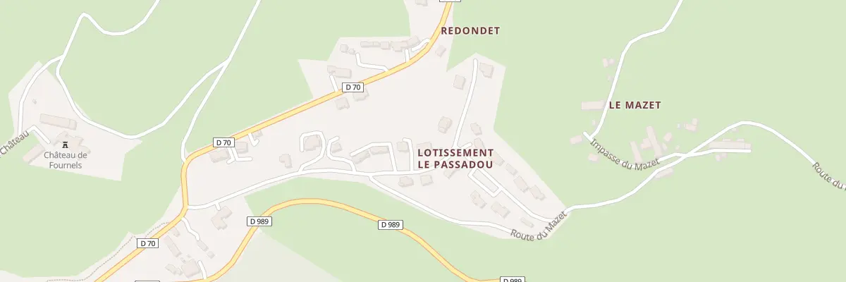Plan du 5288 Lot Le Passadou à Fournels