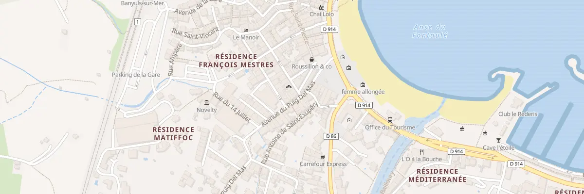 Plan du 14 Av du Puig Del Mas à Banyuls-sur-Mer