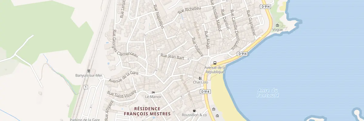 Plan du 17 Rue Jean Bart à Banyuls-sur-Mer
