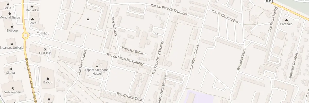 Plan du 13 Rue Franchet d’Esperey à Nevers
