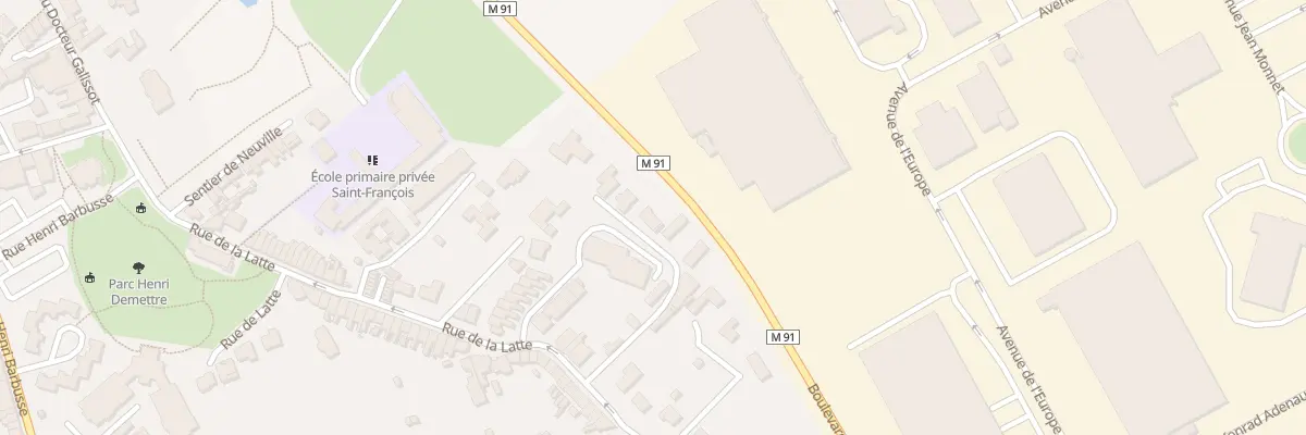 Plan du 51T Rue de la Latte à Roncq