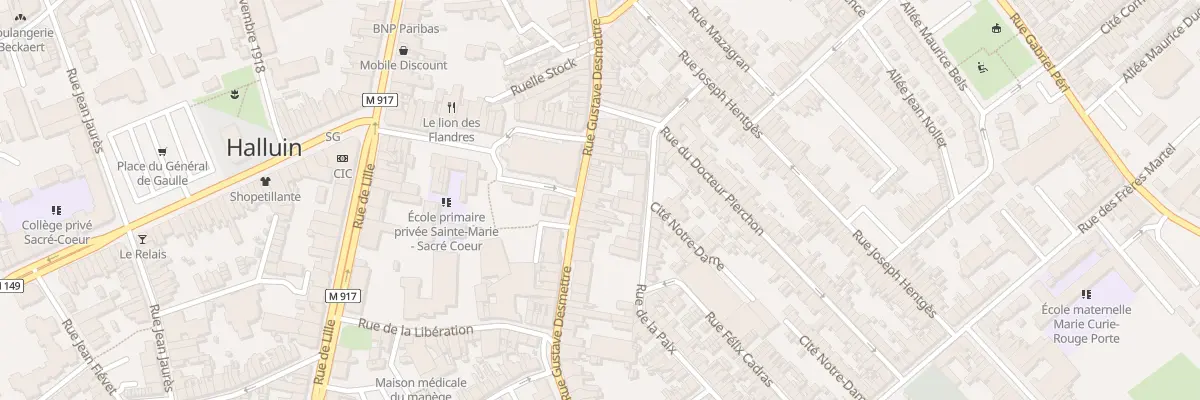 Plan du 75 Rue Gustave Desmettre à Halluin