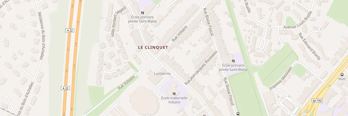 Plan du 460 Rue du Clinquet à Tourcoing