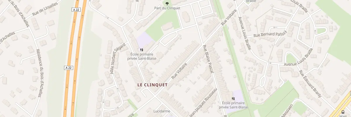 Plan du 166 Rue Voltaire à Tourcoing