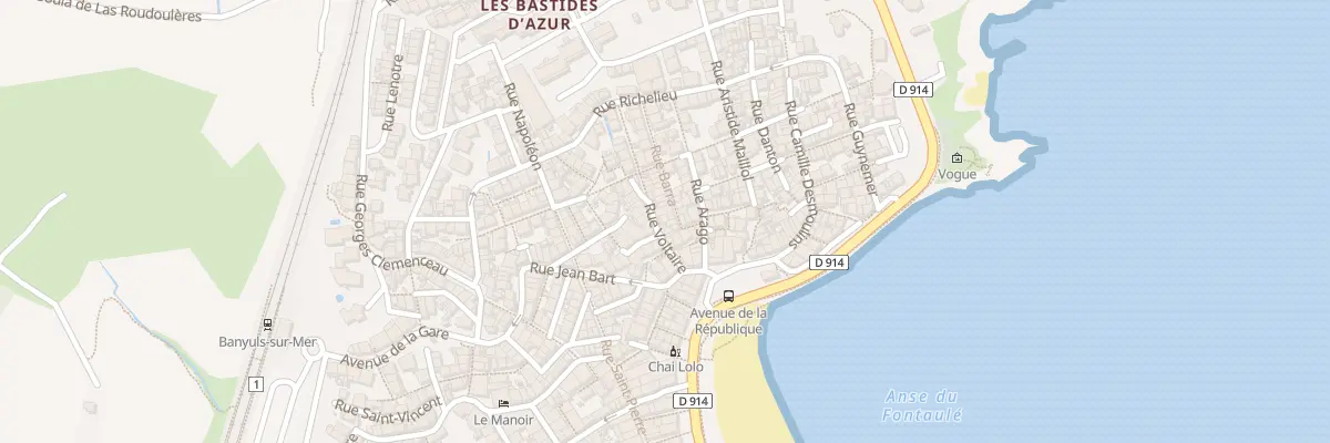Plan du 10 Rue Voltaire à Banyuls-sur-Mer