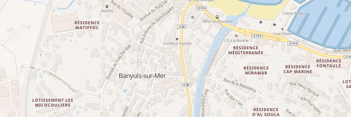 Plan du 36 Av Gen de Gaulle à Banyuls-sur-Mer