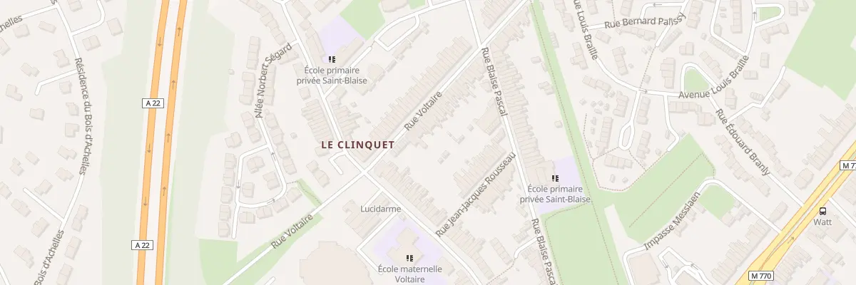 Plan du 185 Rue Voltaire à Tourcoing