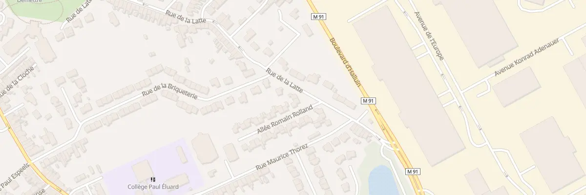 Plan du 100 Rue de la Latte à Roncq