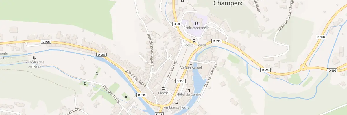 Plan du 9002 Rue du Pré à Champeix