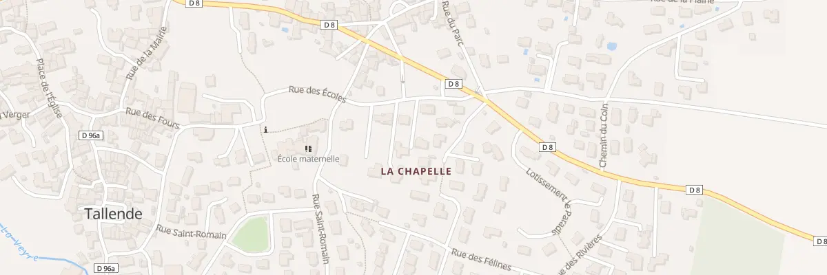 Plan du 14T Rue des Ecoles à Tallende