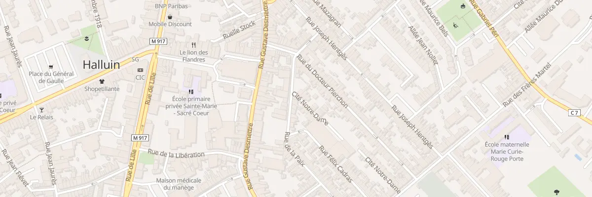 Plan du 15 Rue de la Paix à Halluin