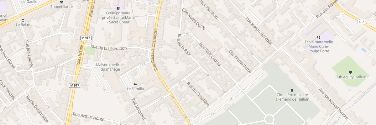 Plan du 50 Rue de la Paix à Halluin