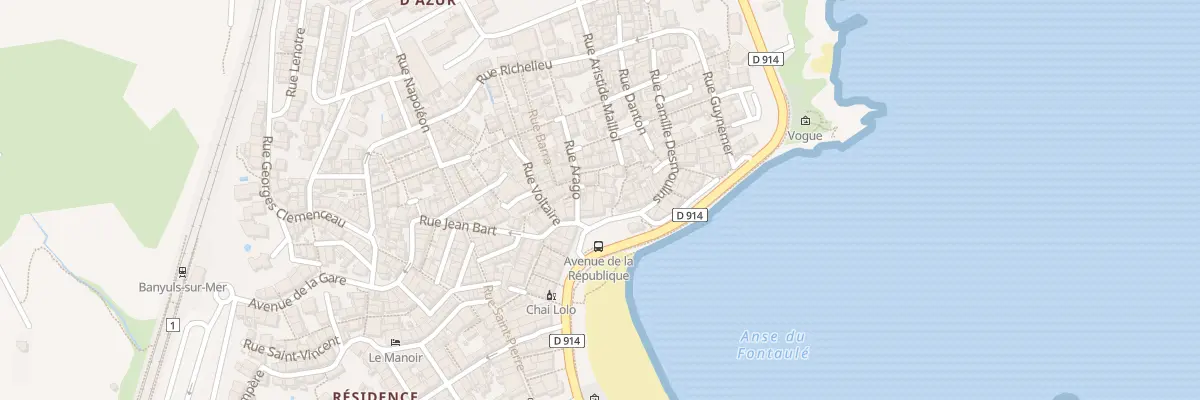 Plan du 1 Rue Aristide Maillol à Banyuls-sur-Mer